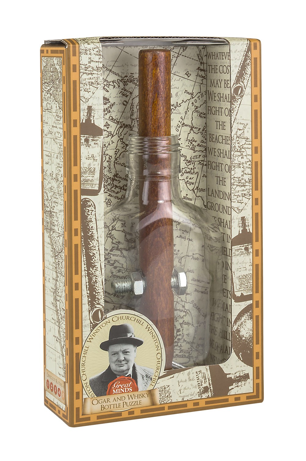 Churchills Cigar and Whisky Bottle