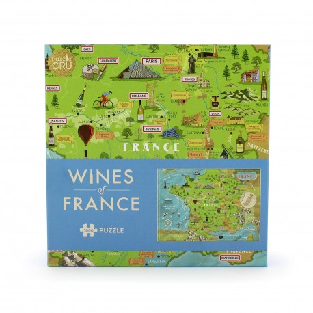 Puzzle jigsaw, Wines of France, 1000 piese, Ginger Fox